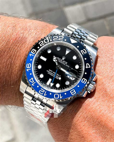 rolex gmt master 2 batman for sale|rolex batman jubilee for sale.